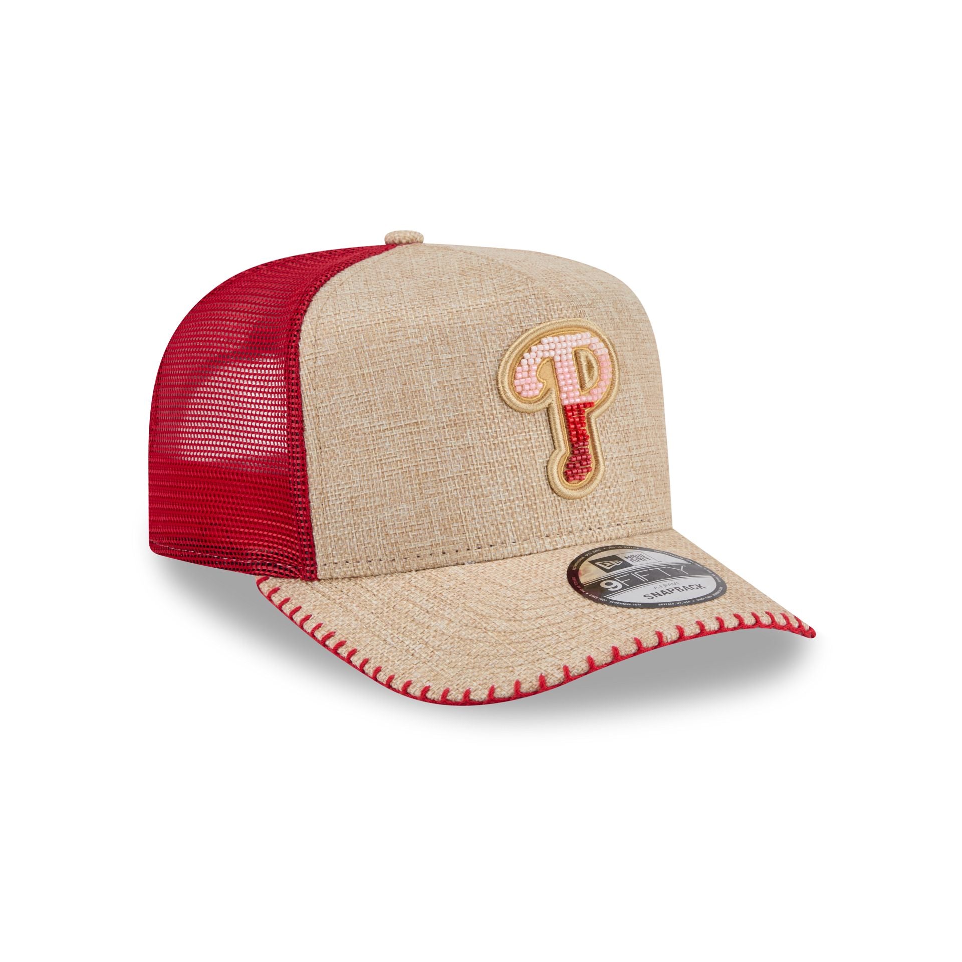 Philadelphia Phillies Beaded Canvas 9FIFTY A-Frame Trucker Hat
