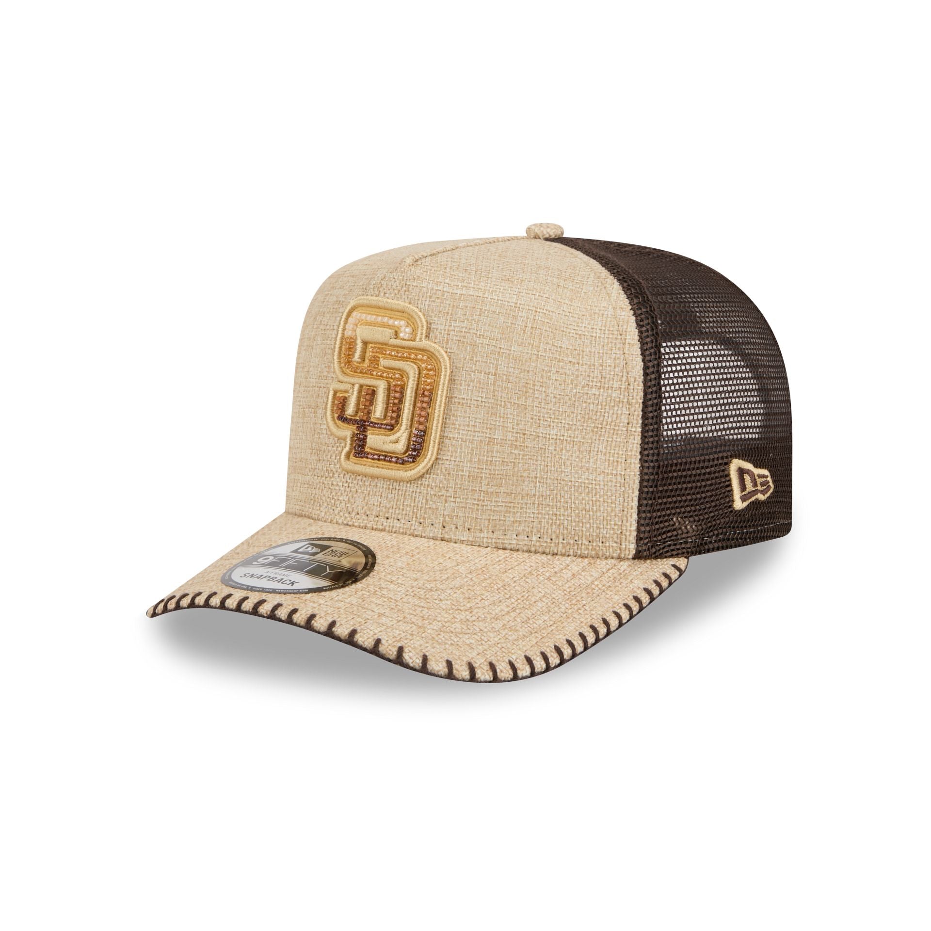San Diego Padres Beaded Canvas 9FIFTY A-Frame Trucker Hat