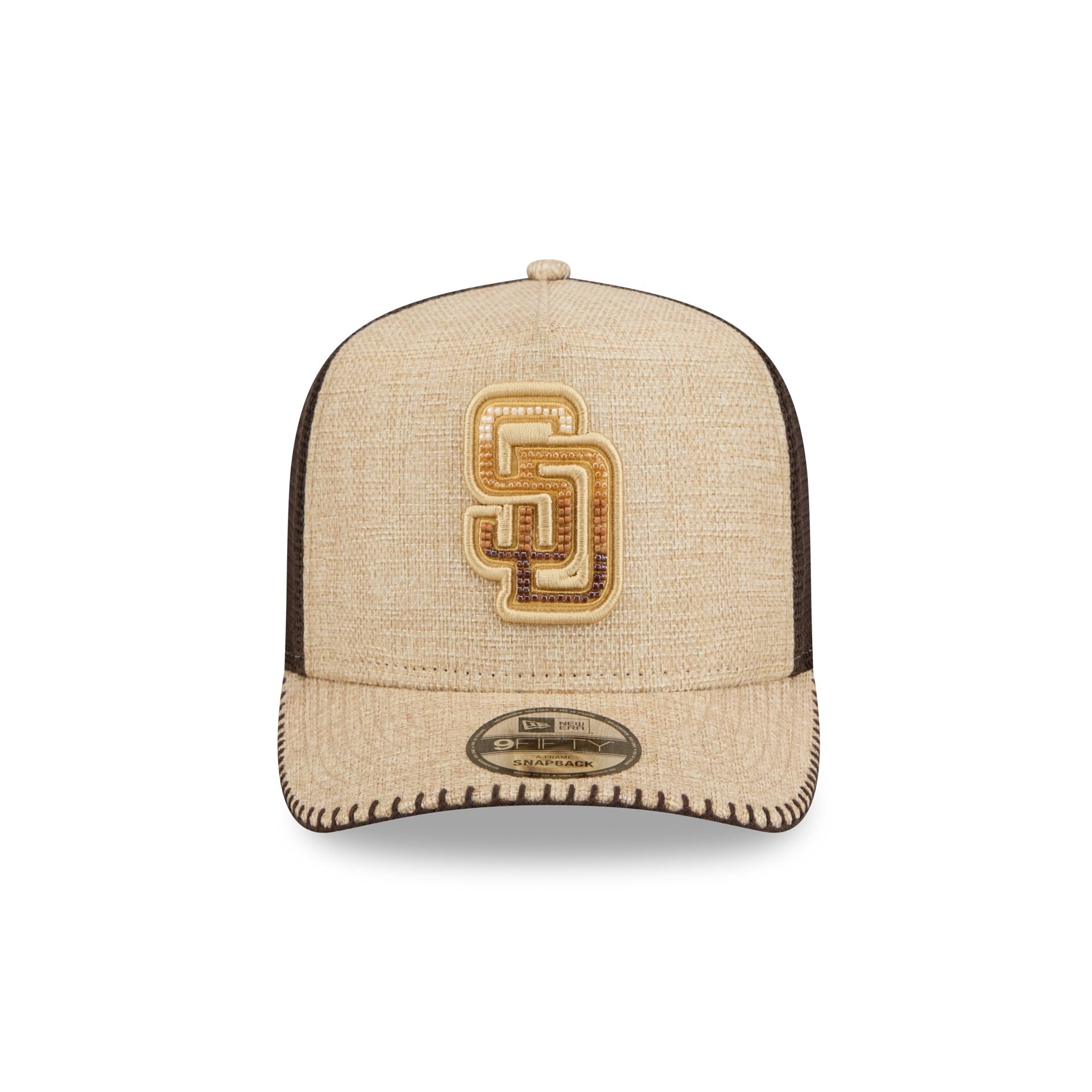 San Diego Padres Beaded Canvas 9FIFTY A-Frame Trucker Hat