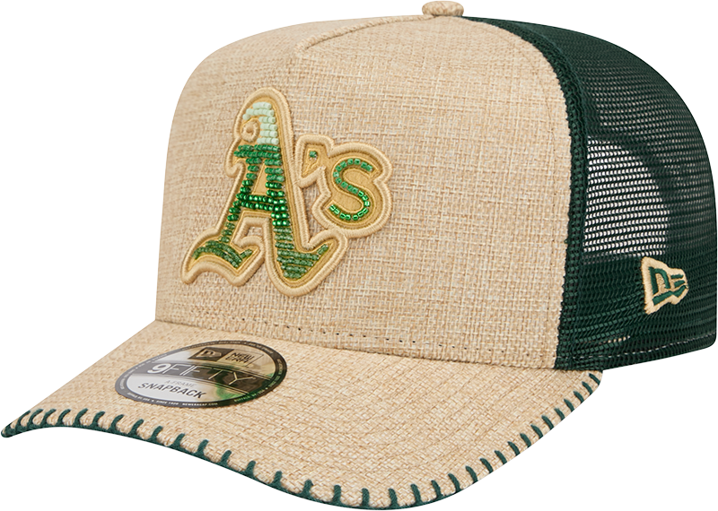 Athletics Beaded Canvas 9FIFTY A-Frame Trucker Hat