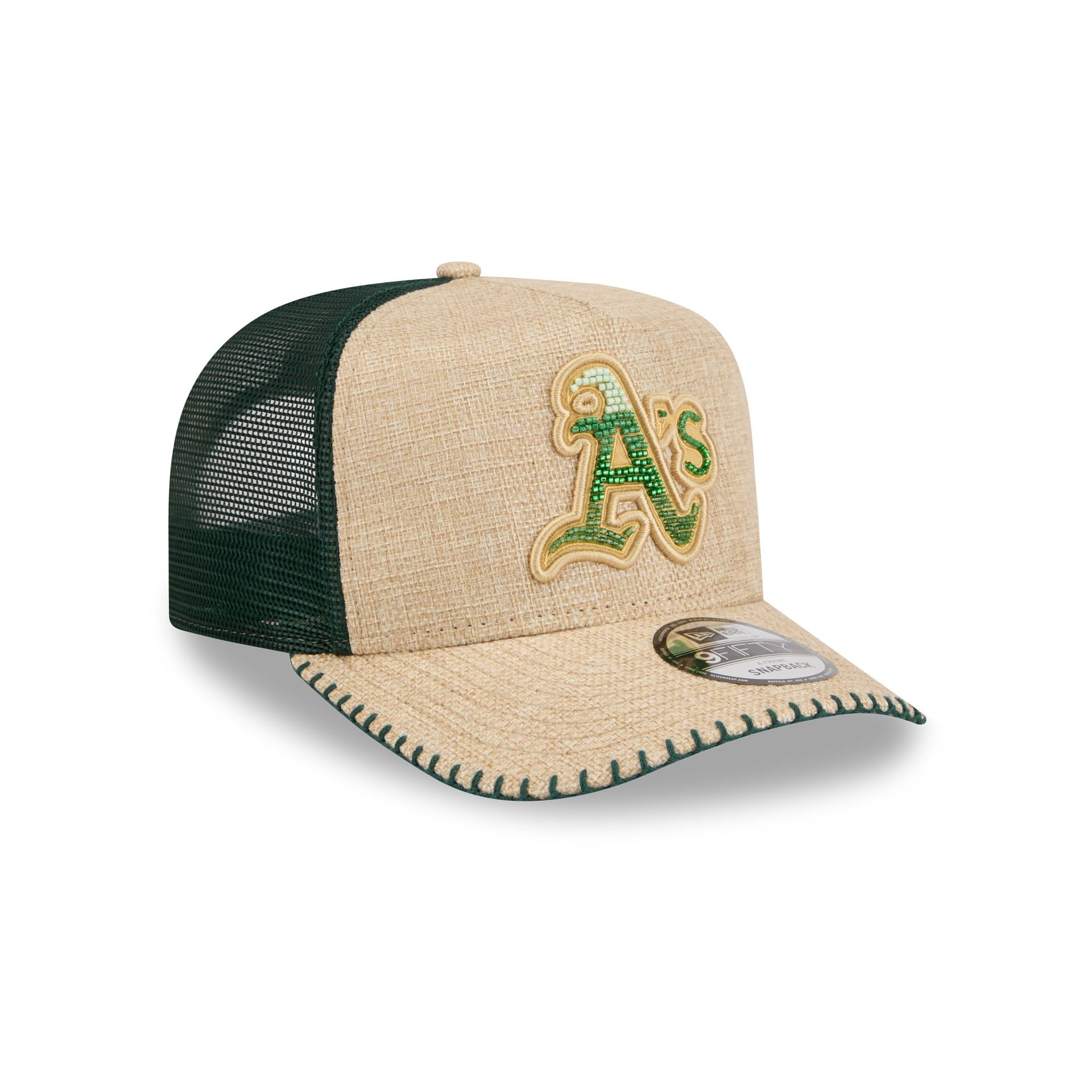 Athletics Beaded Canvas 9FIFTY A-Frame Trucker Hat