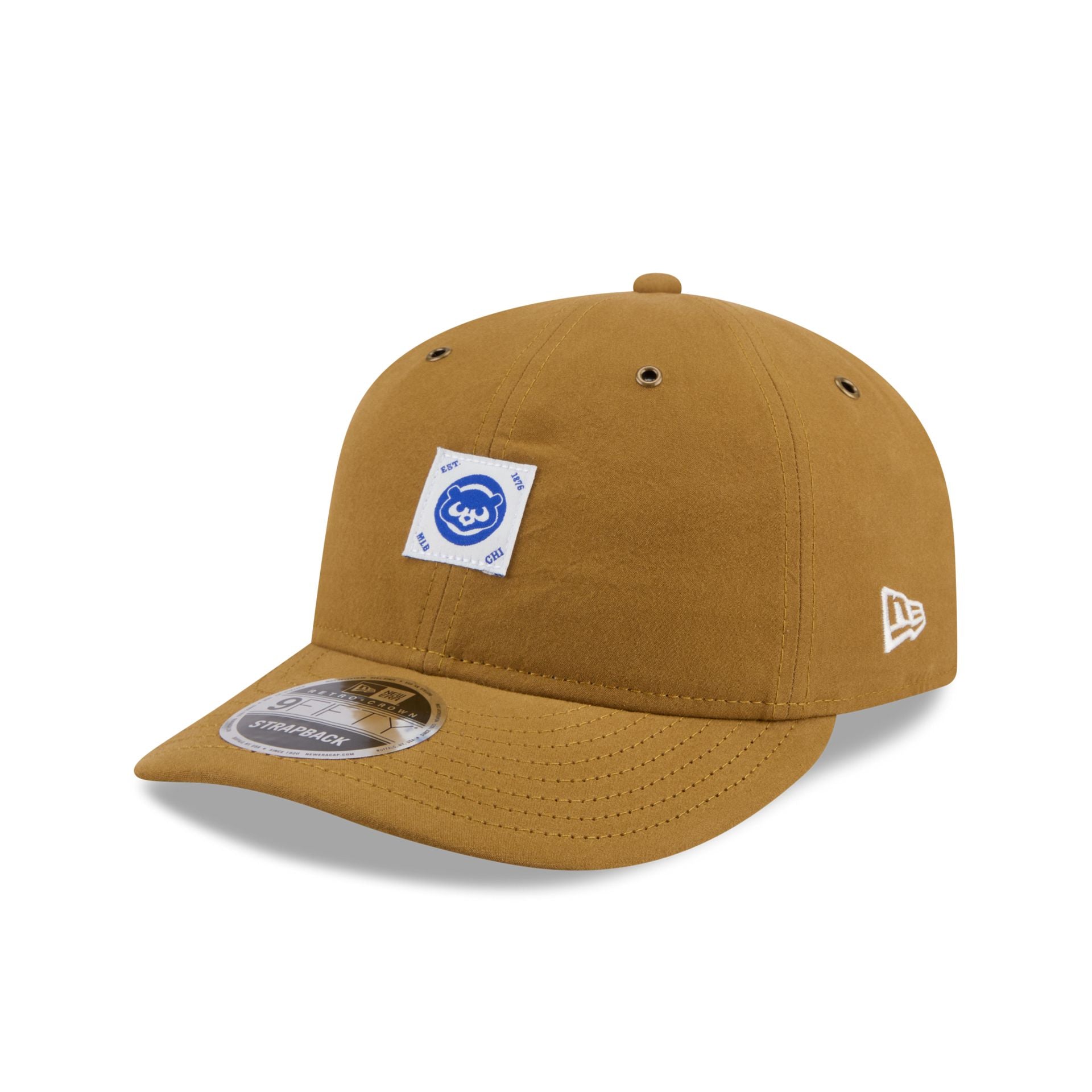 Chicago Cubs Brushed Brown Nylon Retro Crown 9FIFTY Adjustable Hat