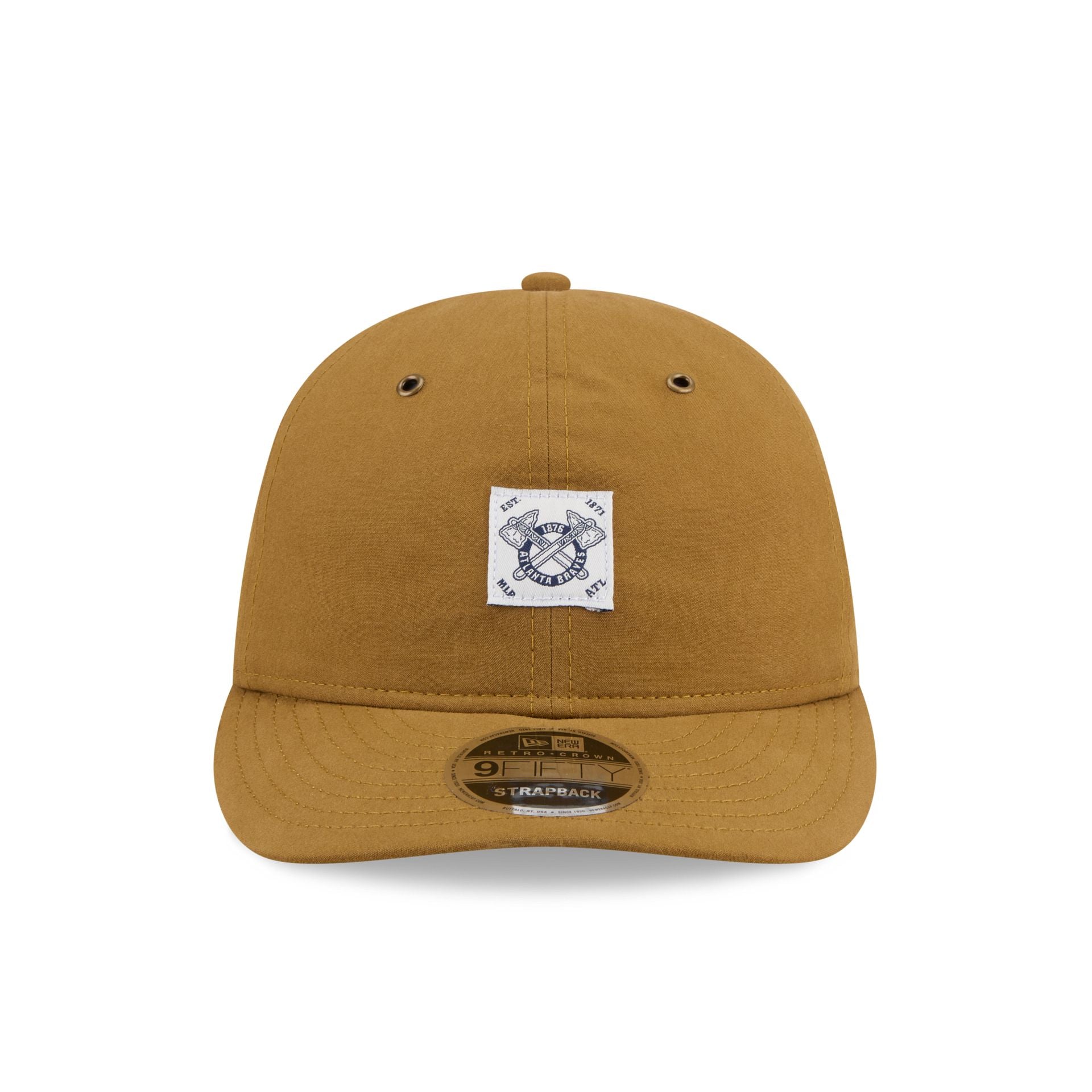 Atlanta Braves Brushed Brown Nylon Retro Crown 9FIFTY Adjustable Hat