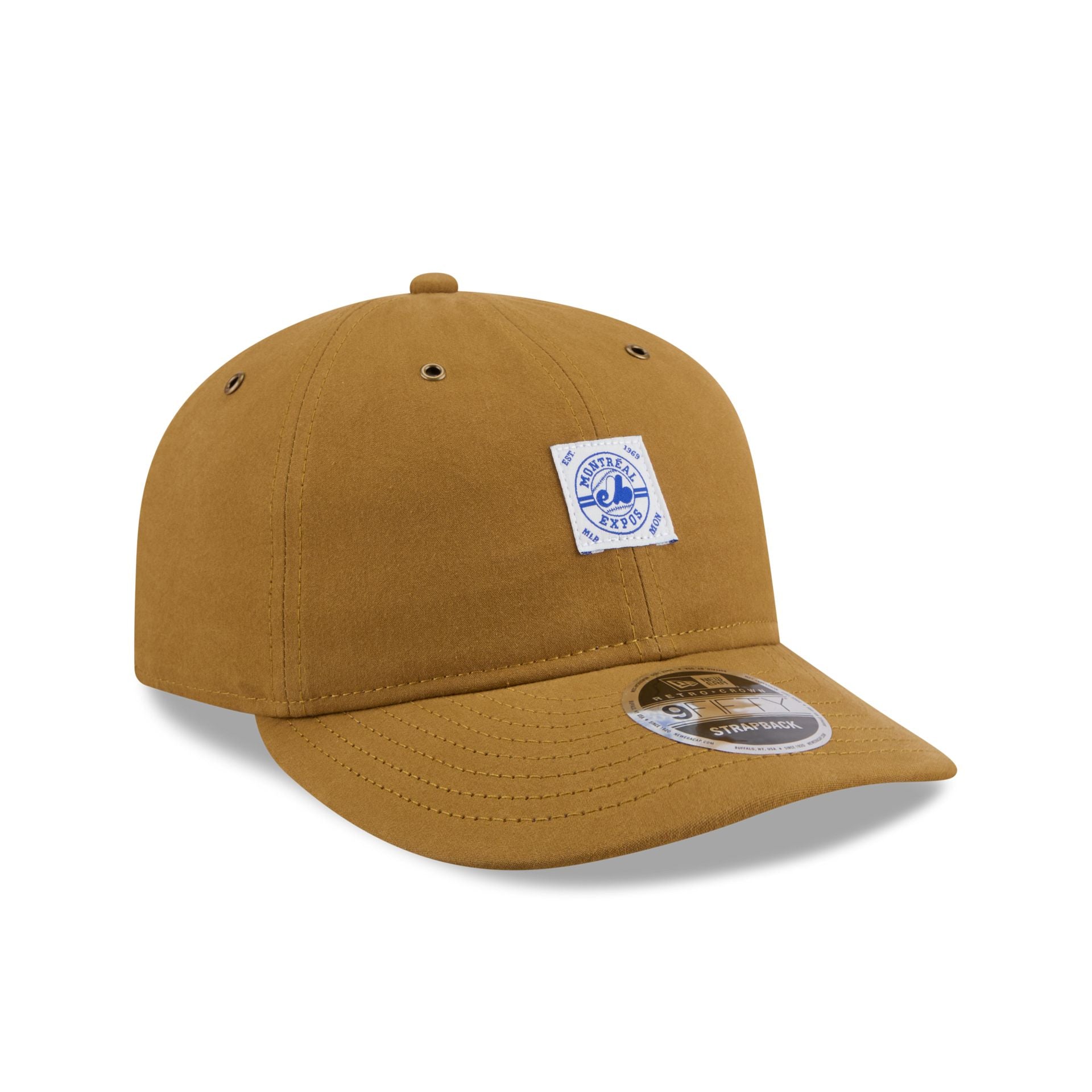Montreal Expos Brushed Brown Nylon Retro Crown 9FIFTY Adjustable Hat