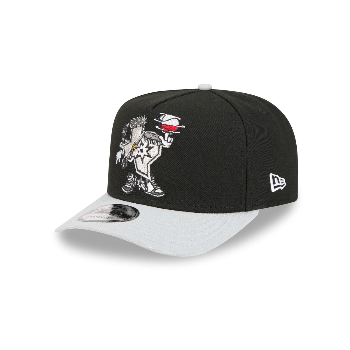 San Antonio Spurs Cartoon 9FIFTY A-Frame Snapback Hat