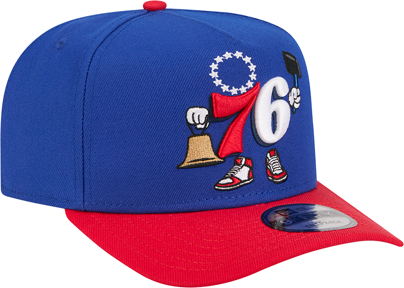 Philadelphia 76ers Cartoon 9FIFTY A-Frame Snapback Hat