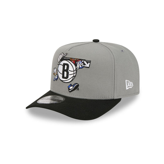 Brooklyn Nets Cartoon 9FIFTY A-Frame Snapback Hat - New Era Cap