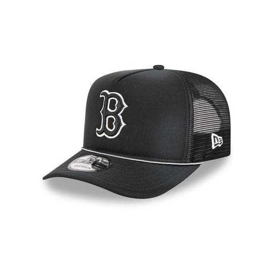 Boston Red Sox Washed Black 9FIFTY A-Frame Trucker Hat - New Era Cap