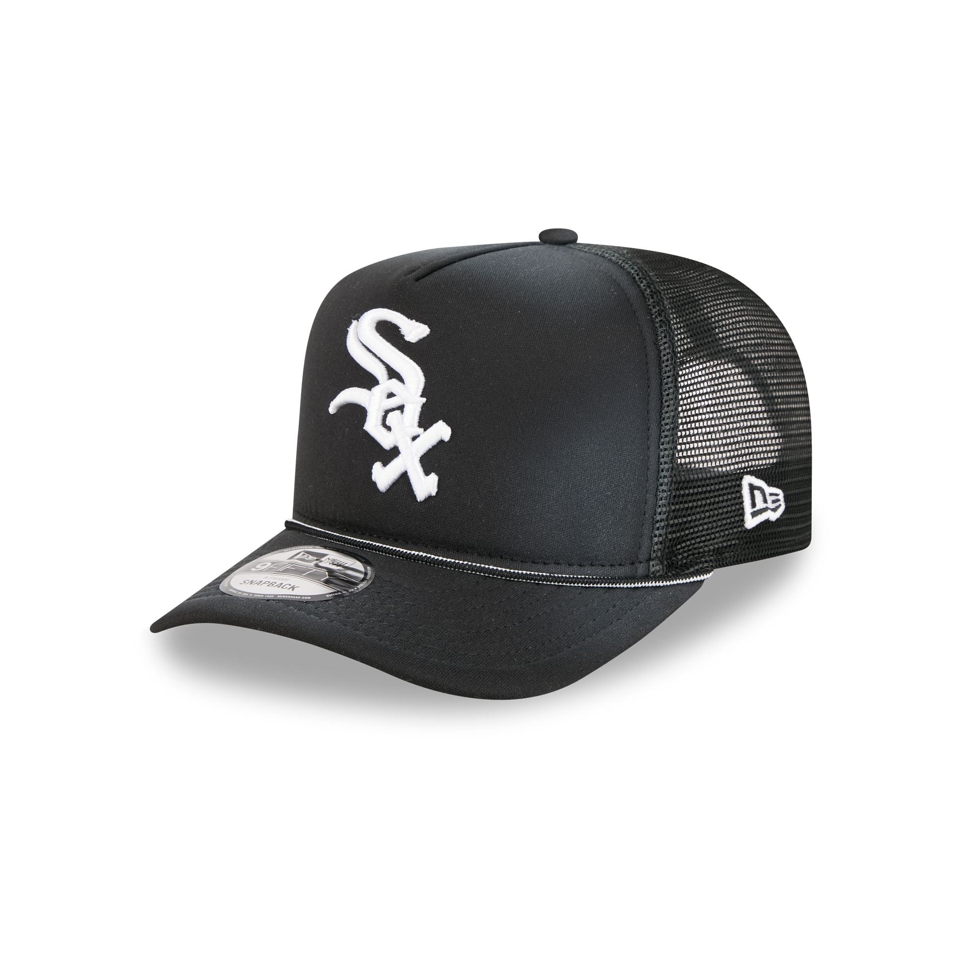 Chicago White Sox Washed Black 9FIFTY A-Frame Trucker Hat