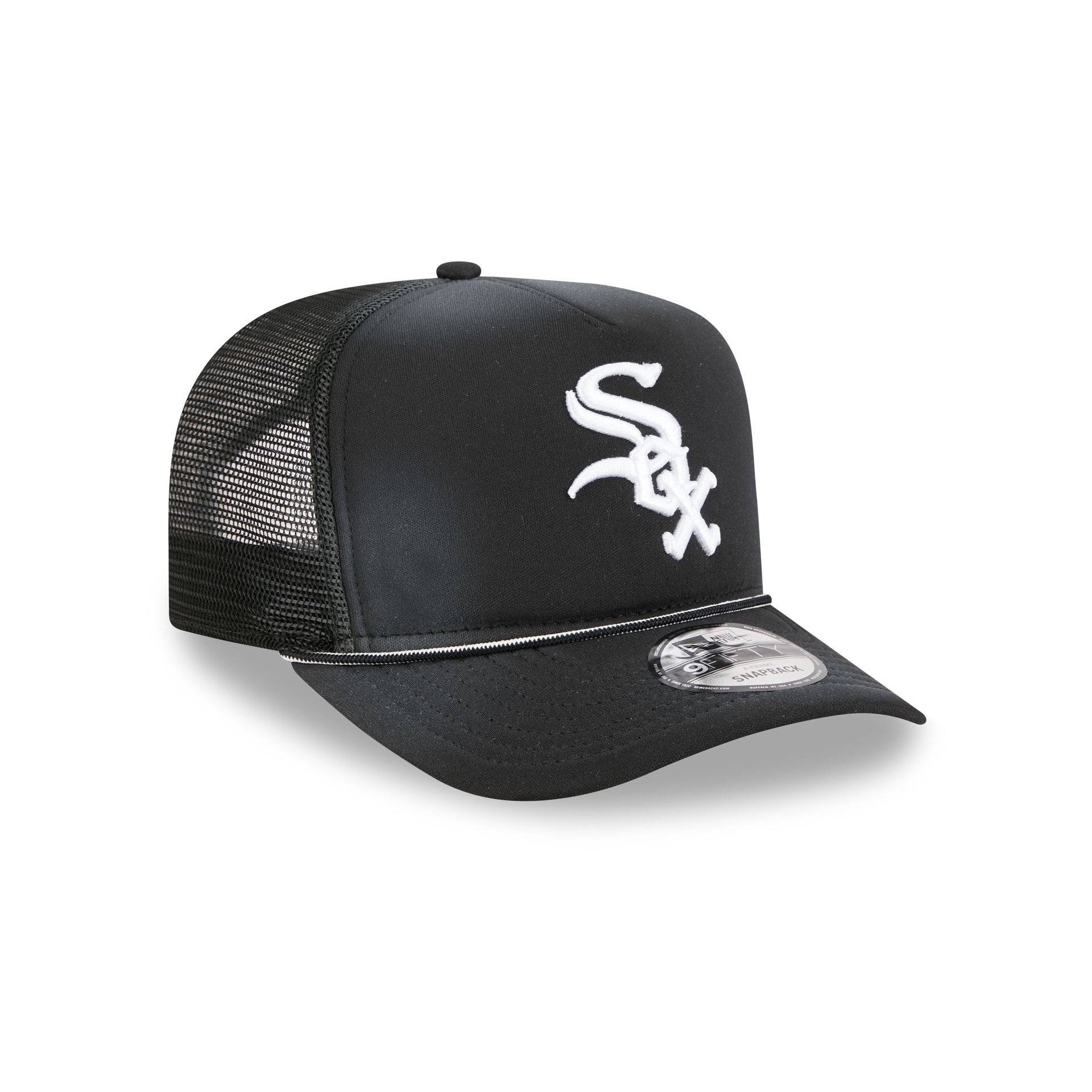 Chicago White Sox Washed Black 9FIFTY A-Frame Trucker Hat