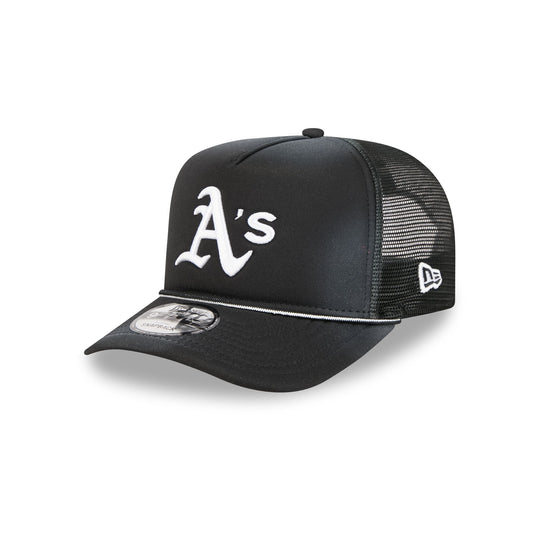 Athletics Washed Black 9FIFTY A-Frame Trucker Hat - New Era Cap