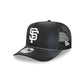 San Francisco Giants Washed Black 9FIFTY A-Frame Trucker Hat