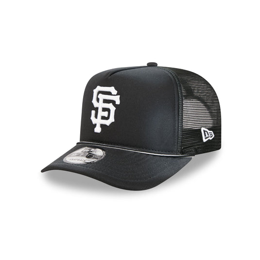 San Francisco Giants Washed Black 9FIFTY A-Frame Trucker Hat - New Era Cap