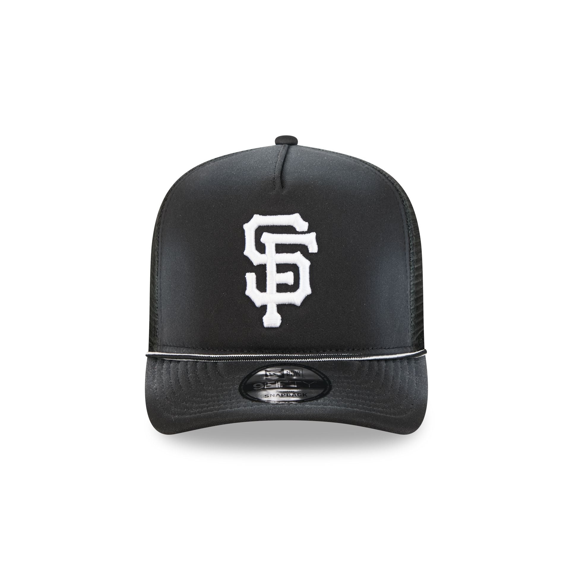 San Francisco Giants Washed Black 9FIFTY A-Frame Trucker Hat