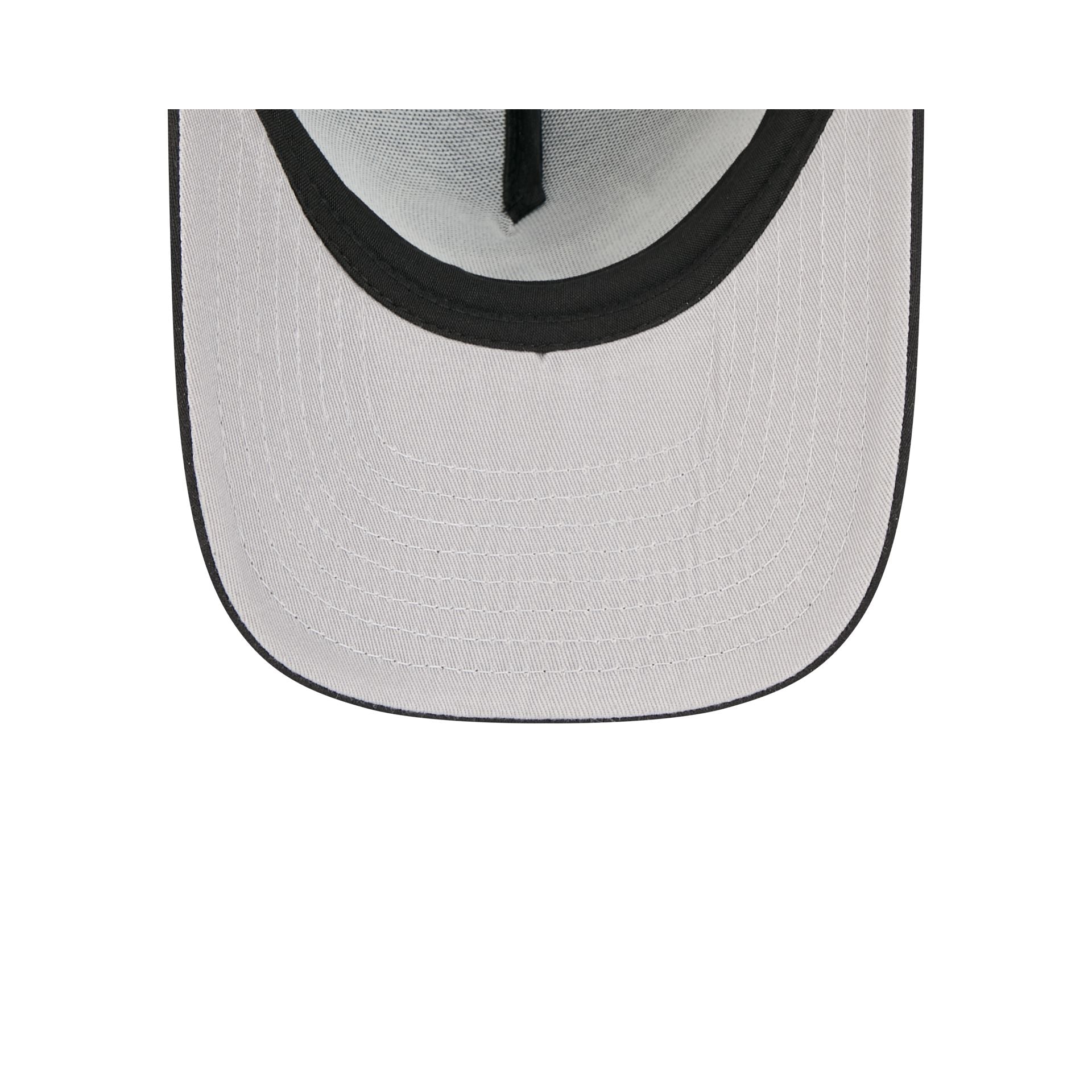 Chicago Bulls Washed Black 9FIFTY A-Frame Trucker Hat