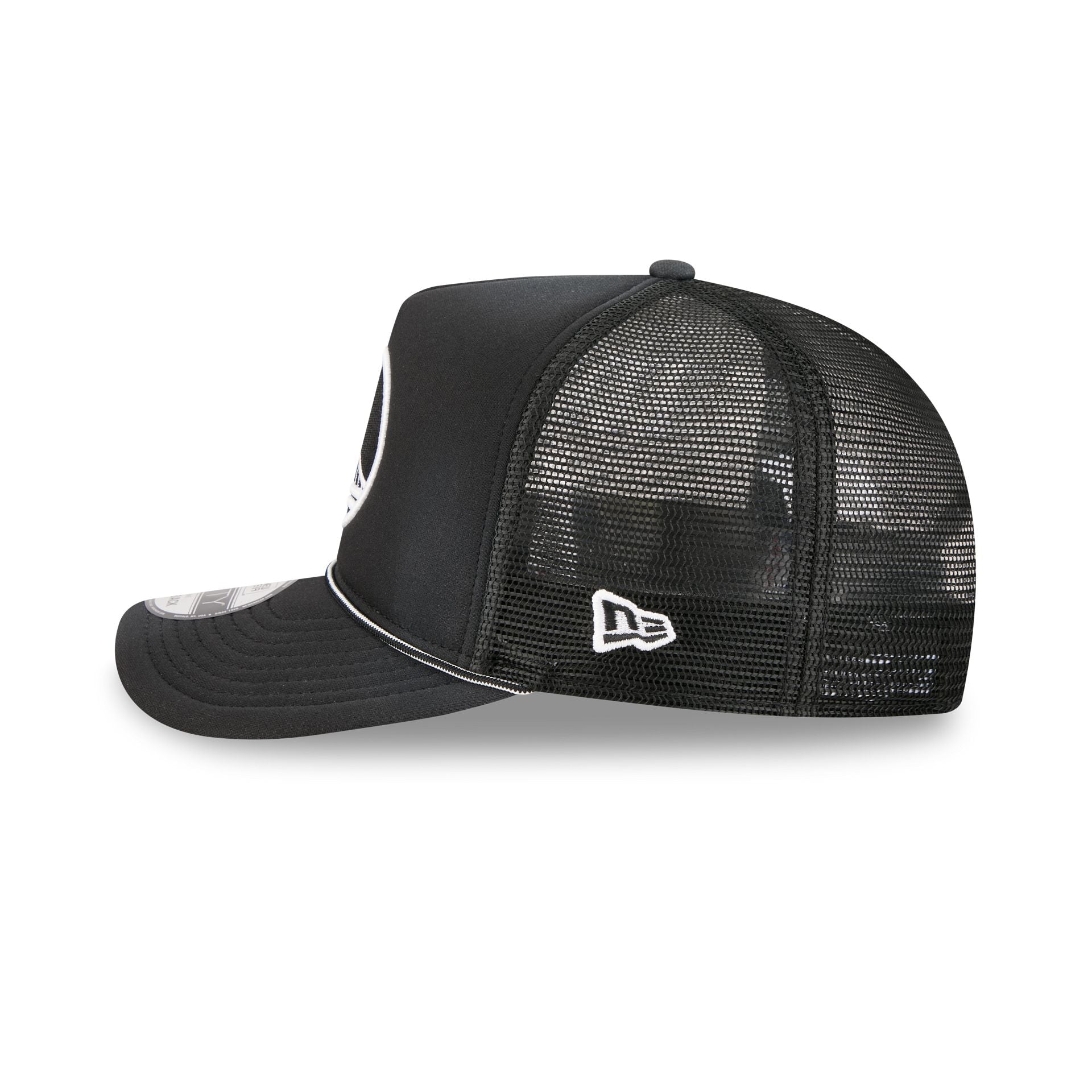 Golden State Warriors Washed Black 9FIFTY A-Frame Trucker Hat