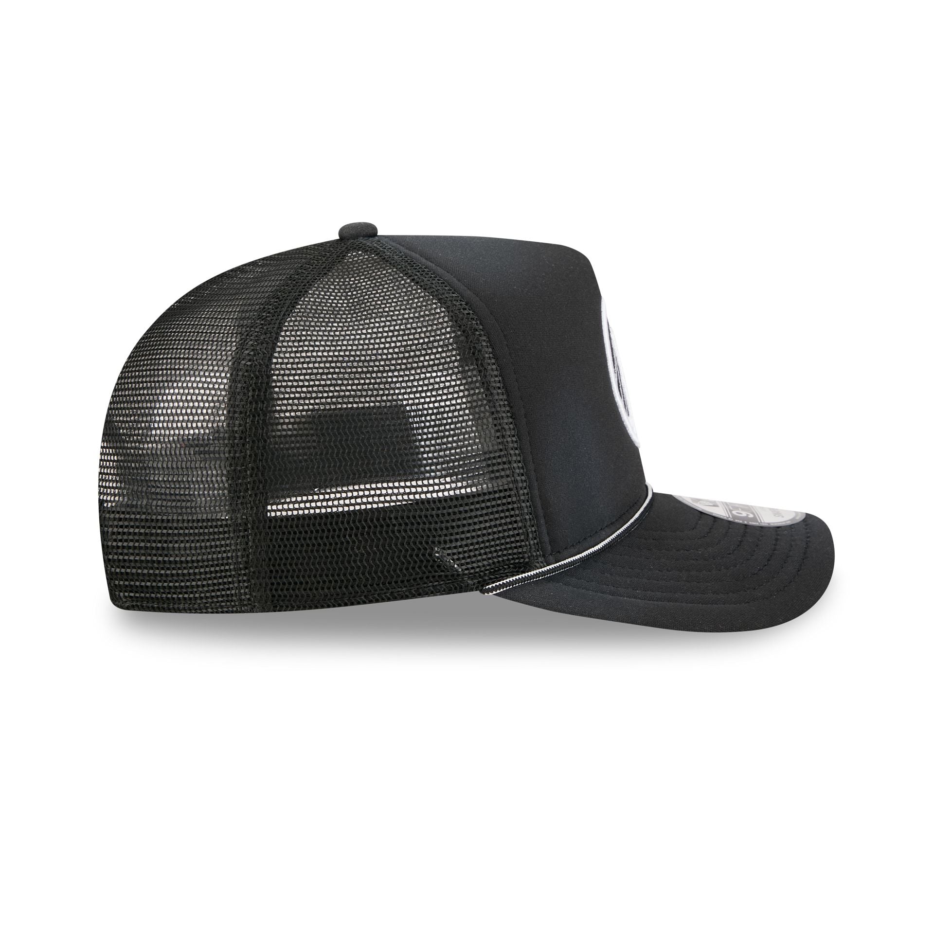 Golden State Warriors Washed Black 9FIFTY A-Frame Trucker Hat