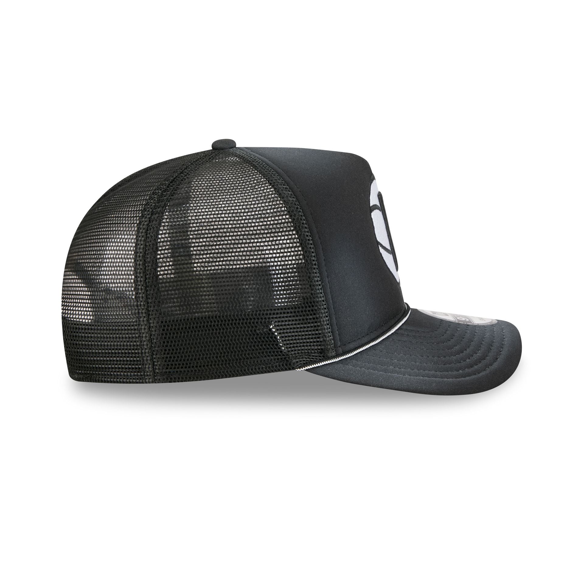 Brooklyn Nets Washed Black 9FIFTY A-Frame Trucker Hat