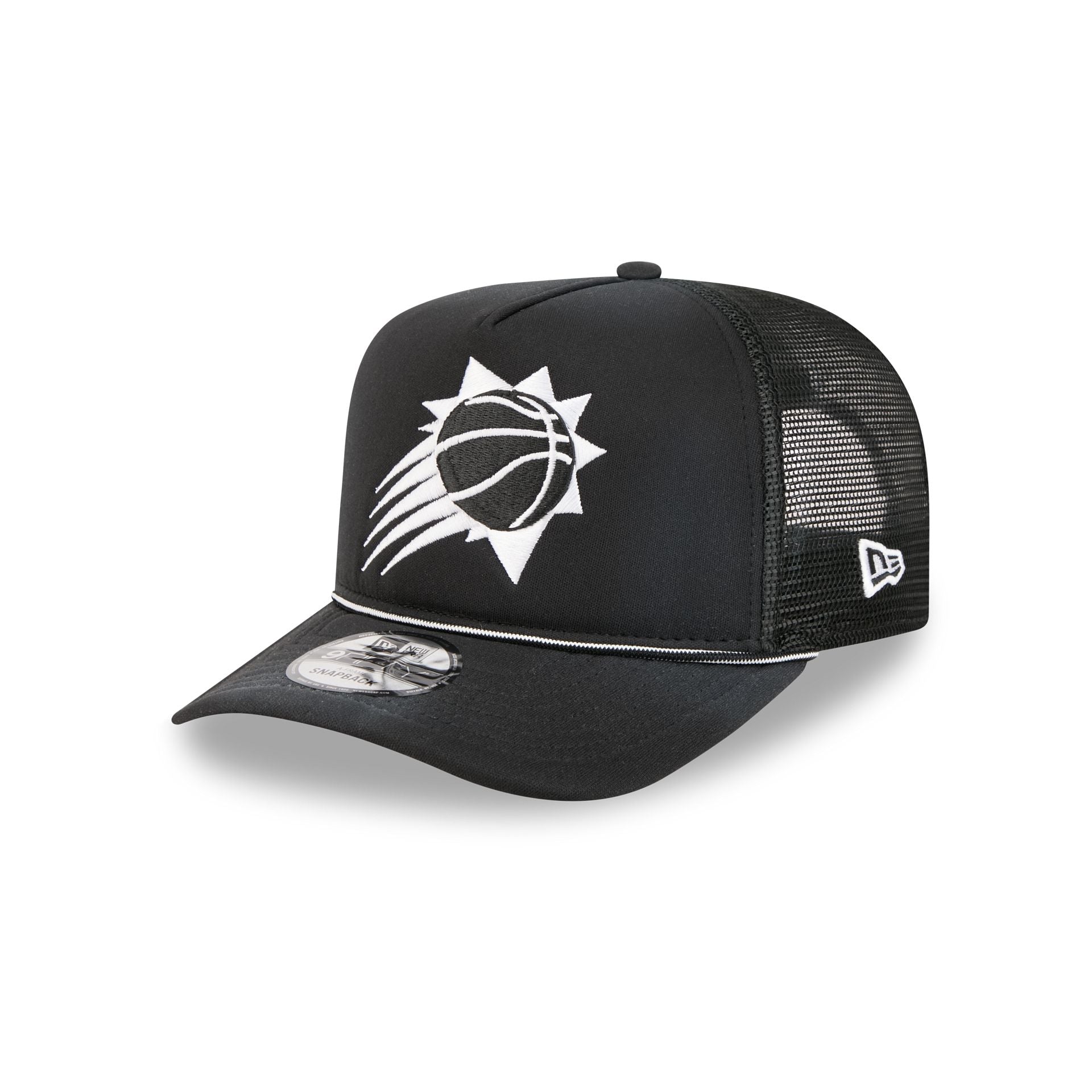 Phoenix Suns Washed Black 9FIFTY A-Frame Trucker Hat