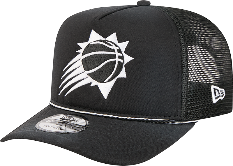 Phoenix Suns Washed Black 9FIFTY A-Frame Trucker Hat
