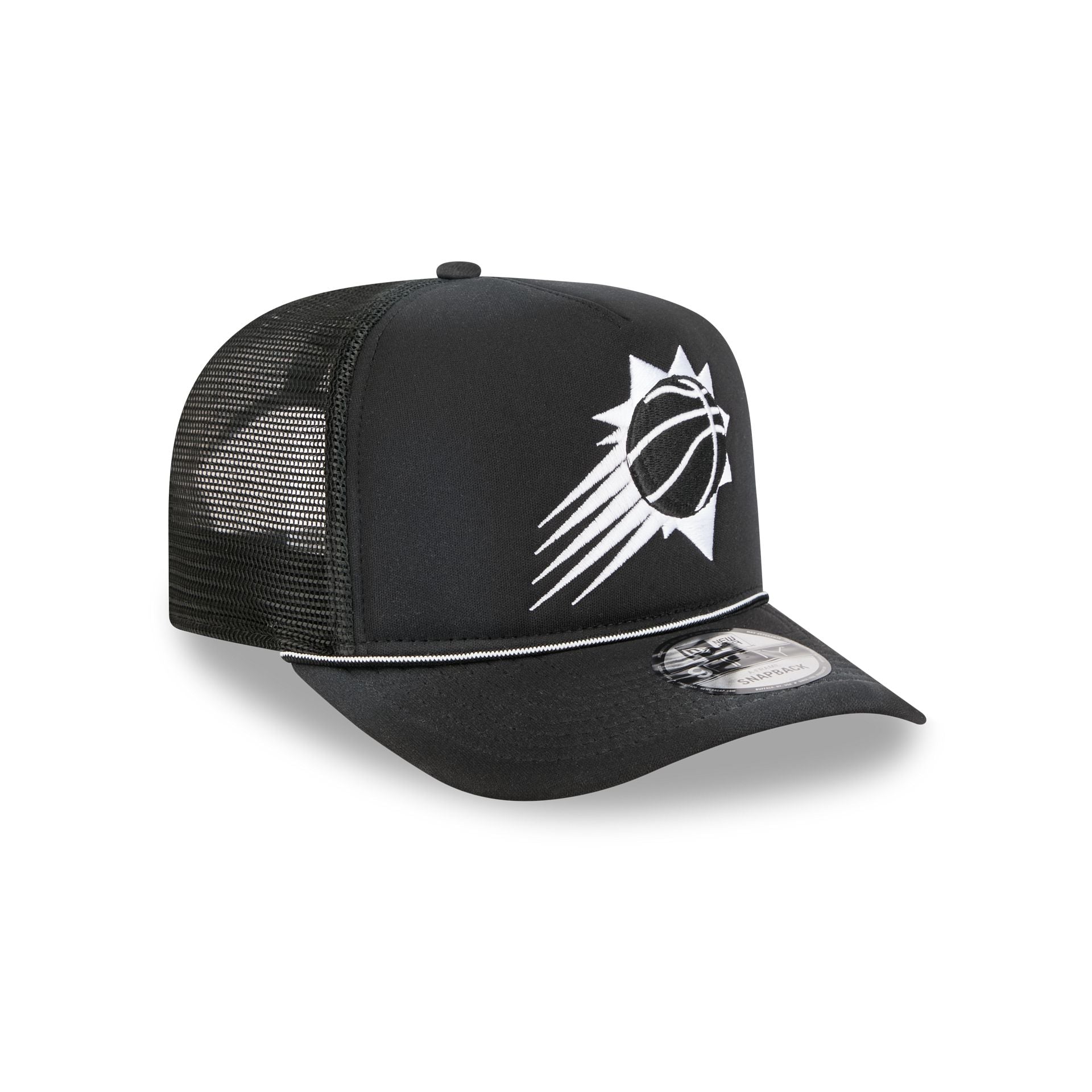 Phoenix Suns Washed Black 9FIFTY A-Frame Trucker Hat
