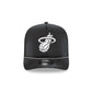 Miami Heat Washed Black 9FIFTY A-Frame Trucker Hat