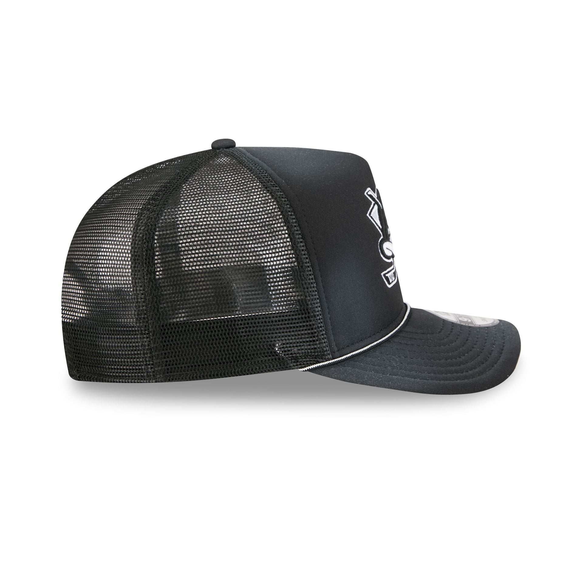 Anaheim Ducks Washed Black 9FIFTY A-Frame Trucker Hat
