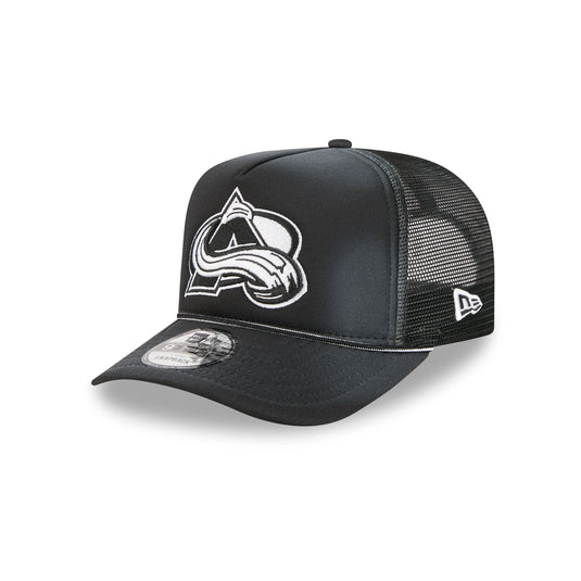Colorado Avalanche Washed Black 9FIFTY A-Frame Trucker Hat - New Era Cap