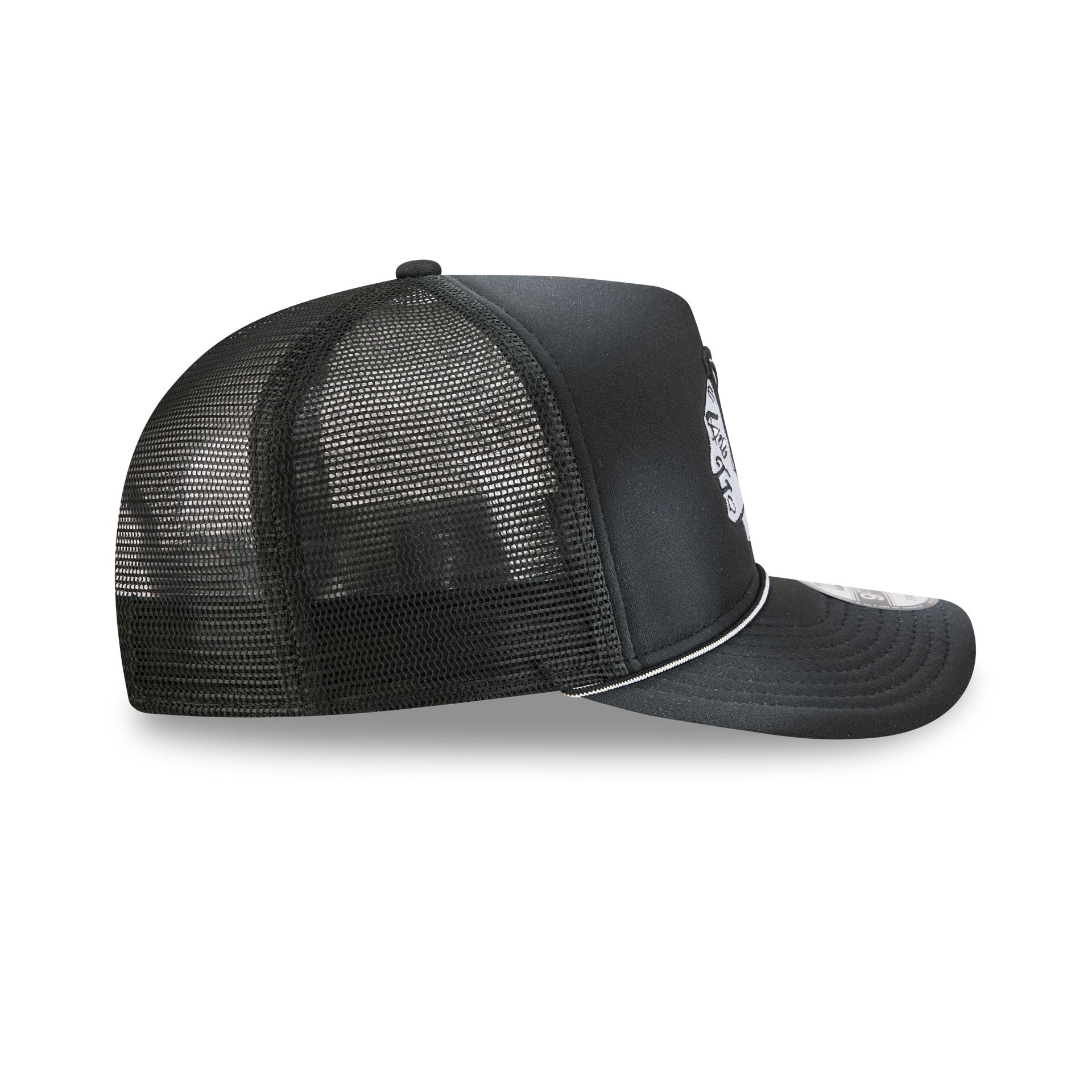 Chicago Blackhawks Washed Black 9FIFTY A-Frame Trucker Hat