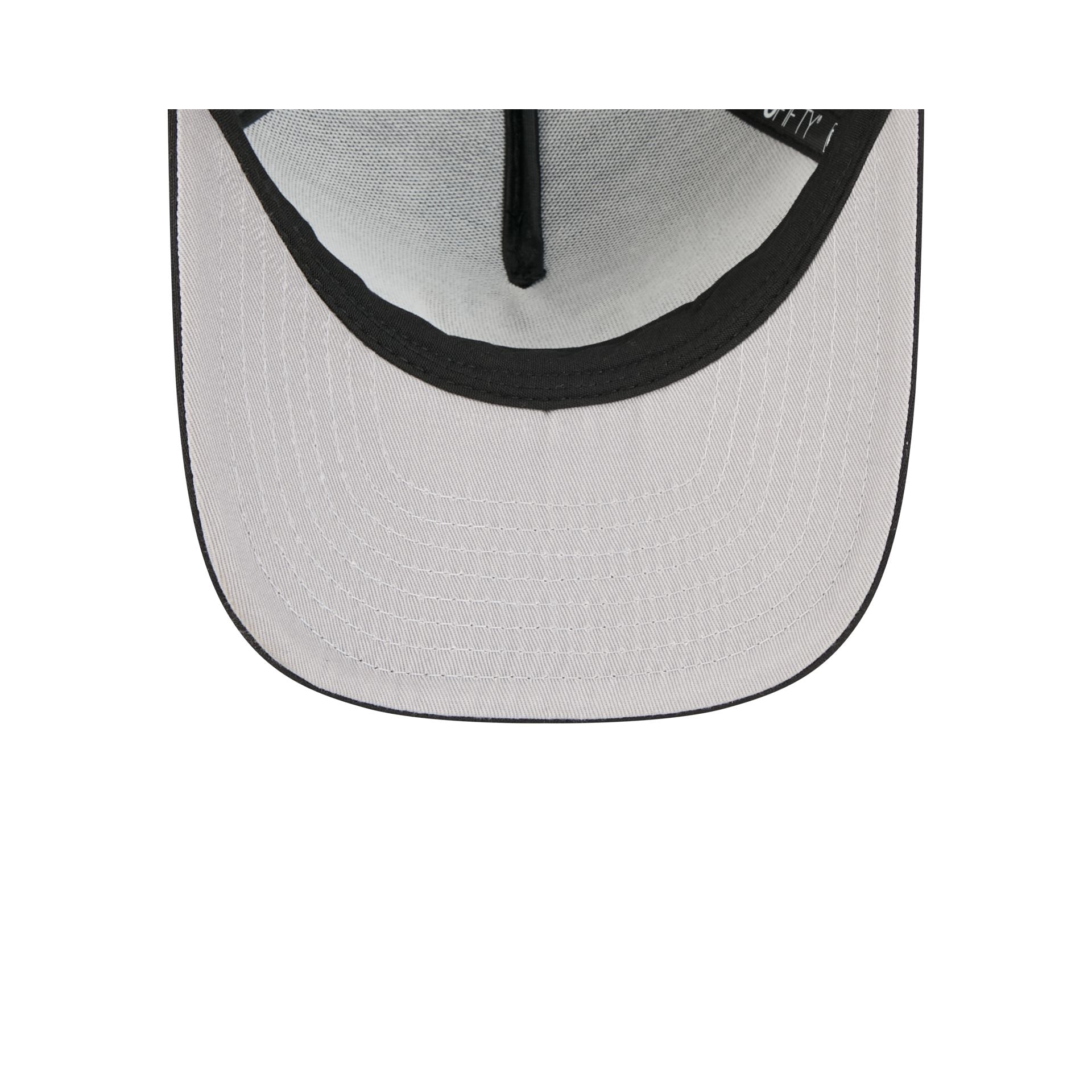 Chicago Blackhawks Washed Black 9FIFTY A-Frame Trucker Hat