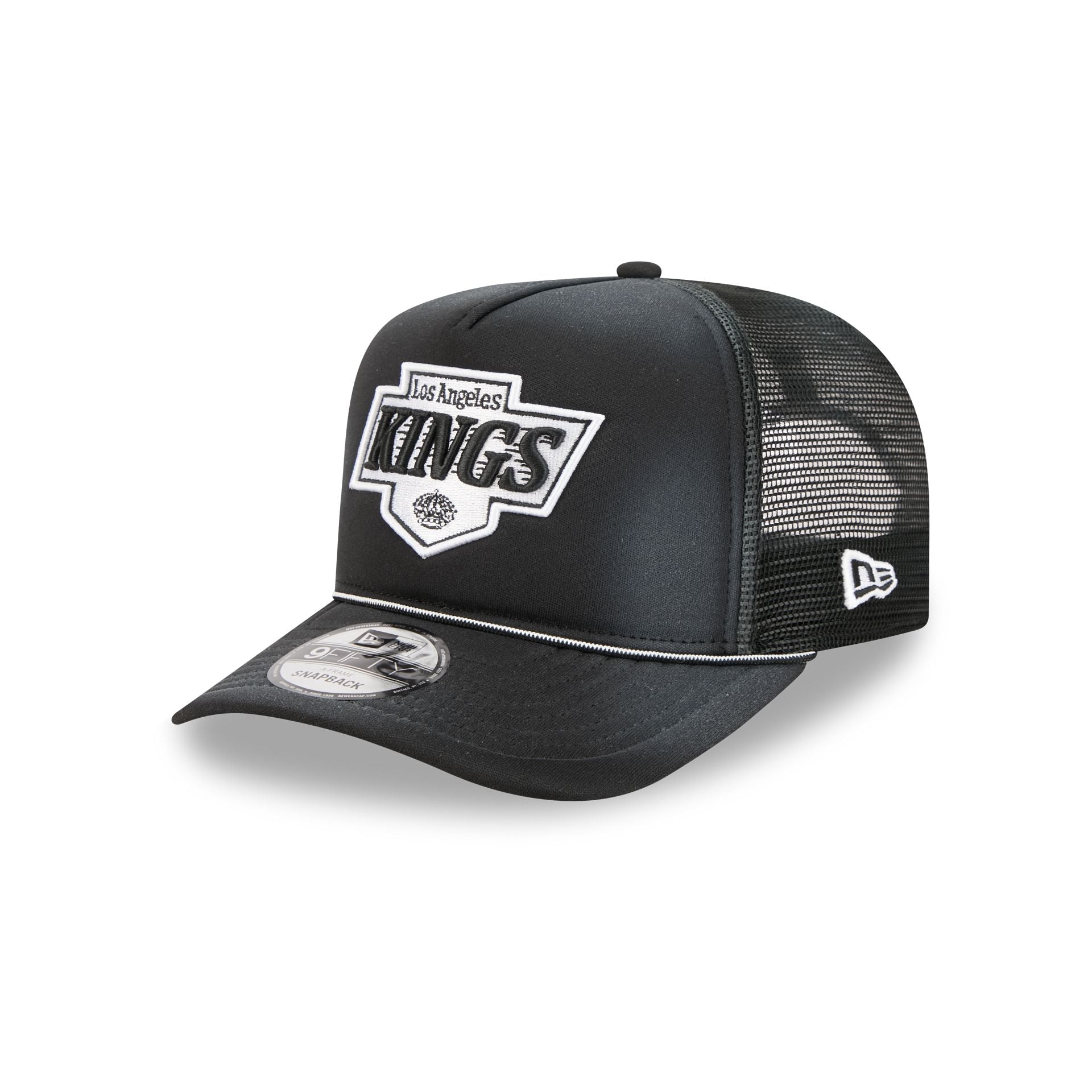 Los Angeles Kings Washed Black 9FIFTY A-Frame Trucker Hat