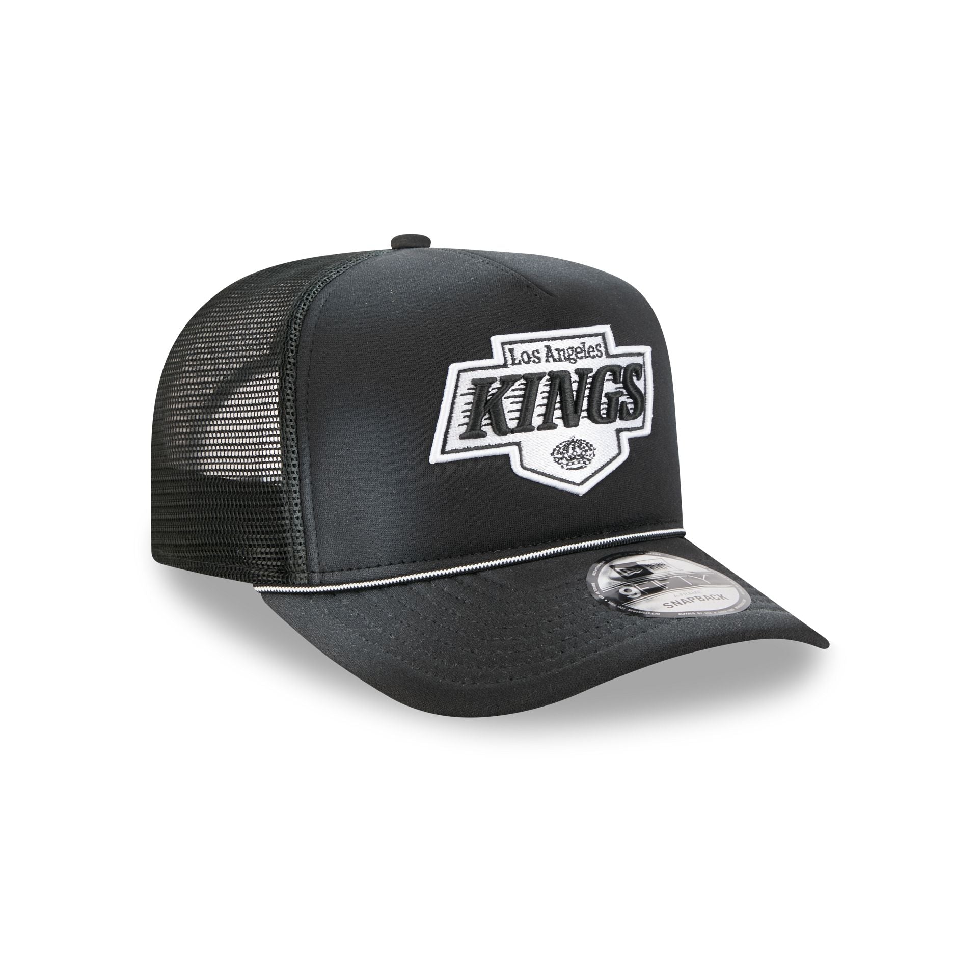 Los Angeles Kings Washed Black 9FIFTY A-Frame Trucker Hat
