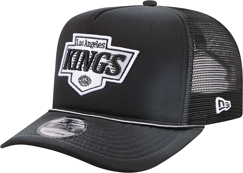 Los Angeles Kings Washed Black 9FIFTY A-Frame Trucker Hat