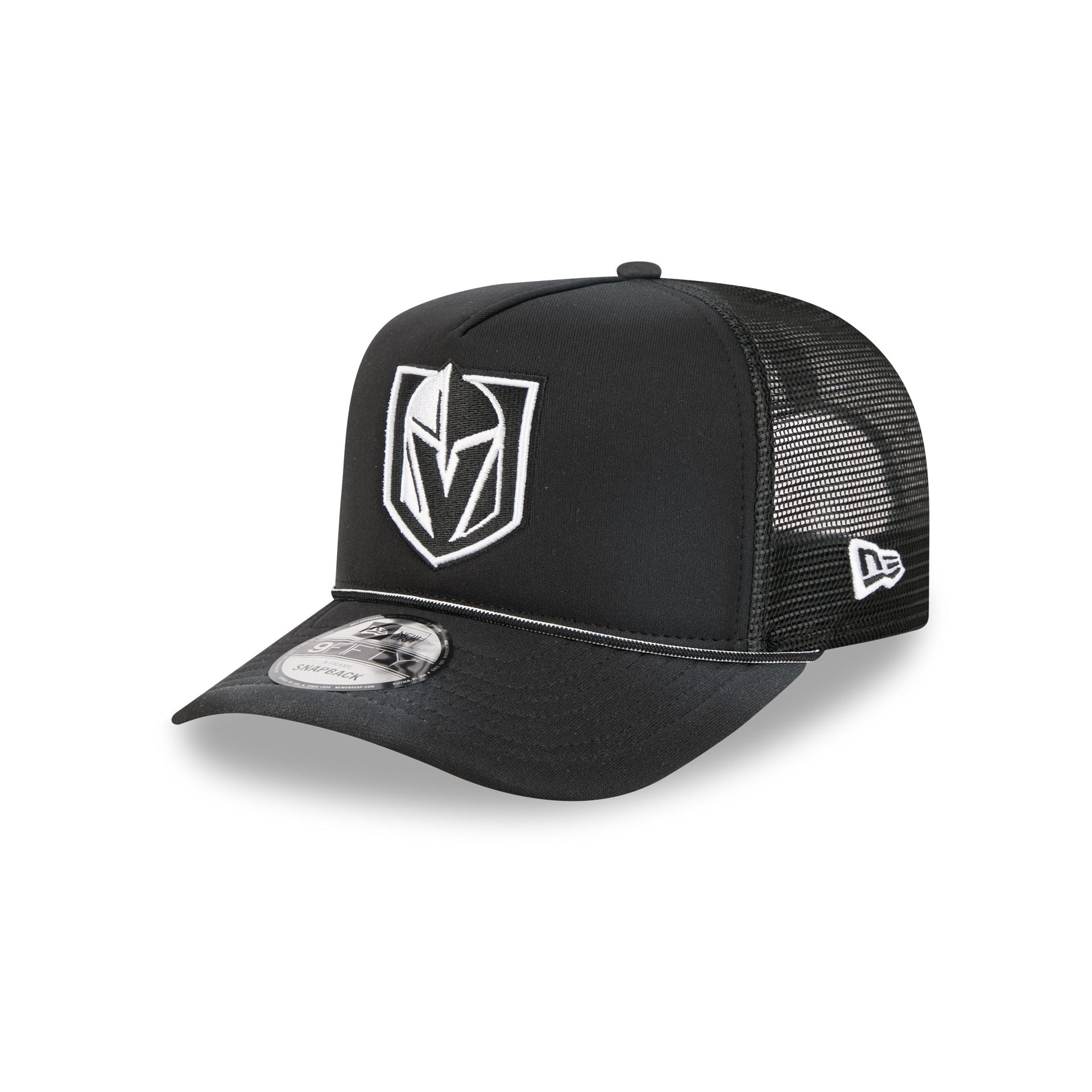 Vegas Golden Knights Washed Black 9FIFTY A-Frame Trucker Hat