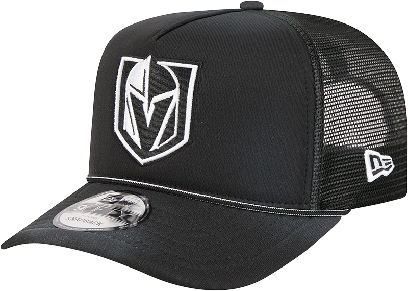 Vegas Golden Knights Washed Black 9FIFTY A-Frame Trucker Hat