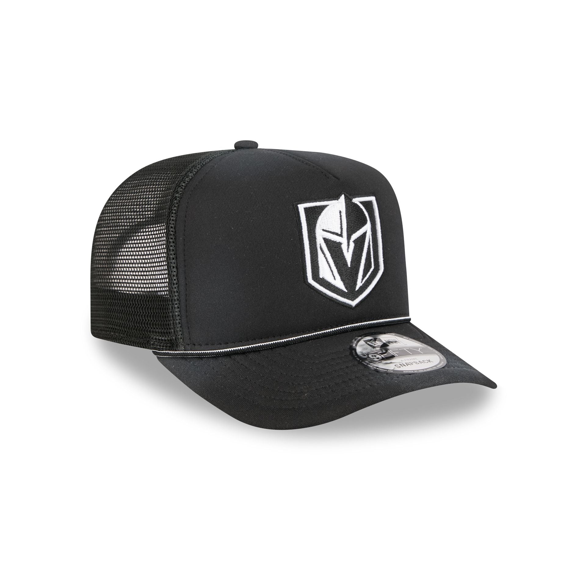 Vegas Golden Knights Washed Black 9FIFTY A-Frame Trucker Hat