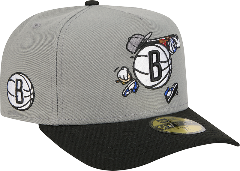 Brooklyn Nets Cartoon 59FIFTY A-Frame Fitted Hat