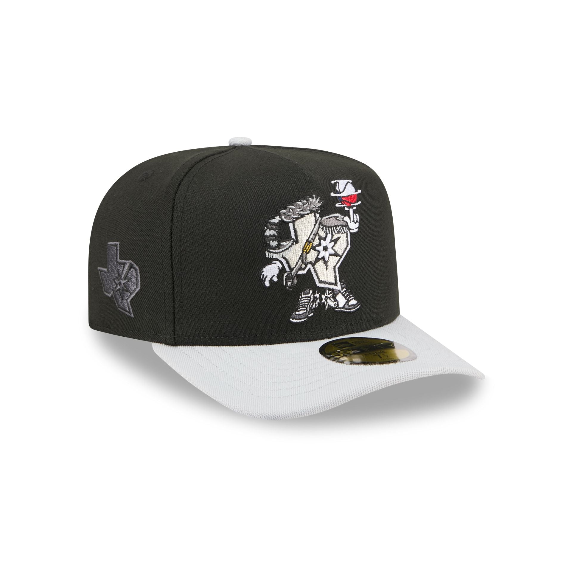 San Antonio Spurs Cartoon 59FIFTY A-Frame Fitted Hat