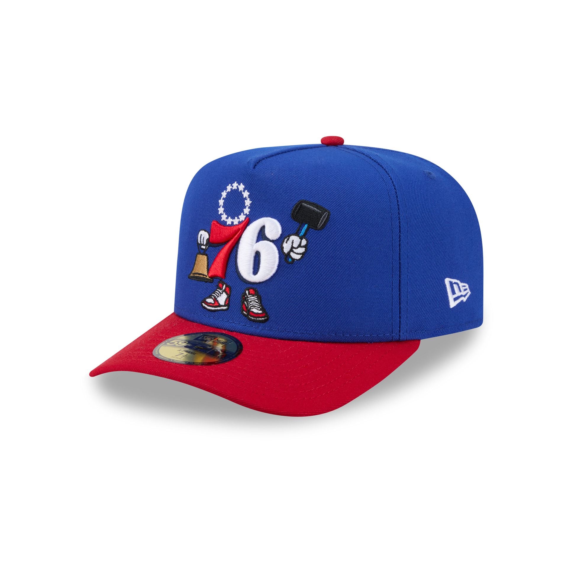 Philadelphia 76ers Cartoon 59FIFTY A-Frame Fitted Hat