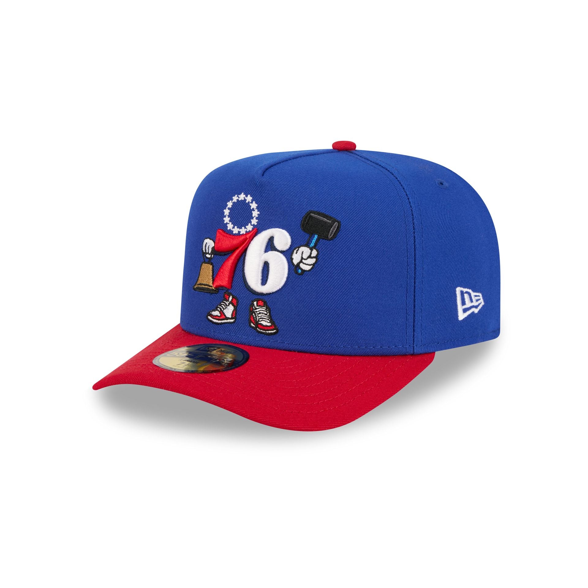Philadelphia 76ers Cartoon 59FIFTY A-Frame Fitted Hat