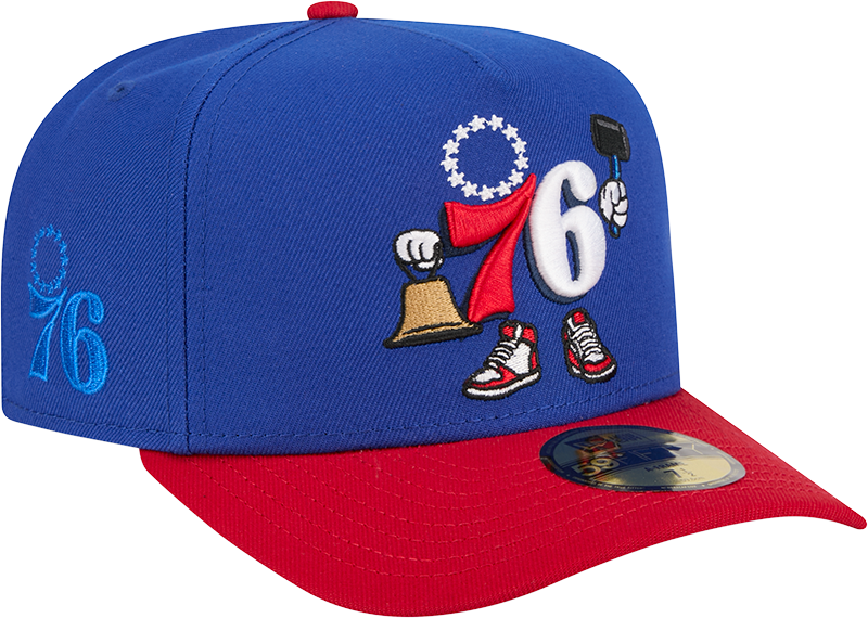 Philadelphia 76ers Cartoon 59FIFTY A-Frame Fitted Hat