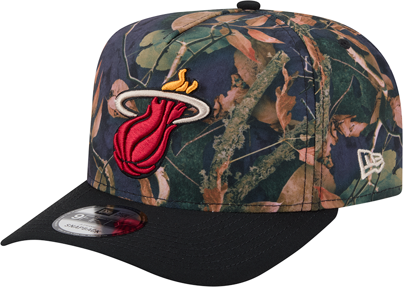 Miami Heat Leaves 9FIFTY A-Frame Snapback Hat