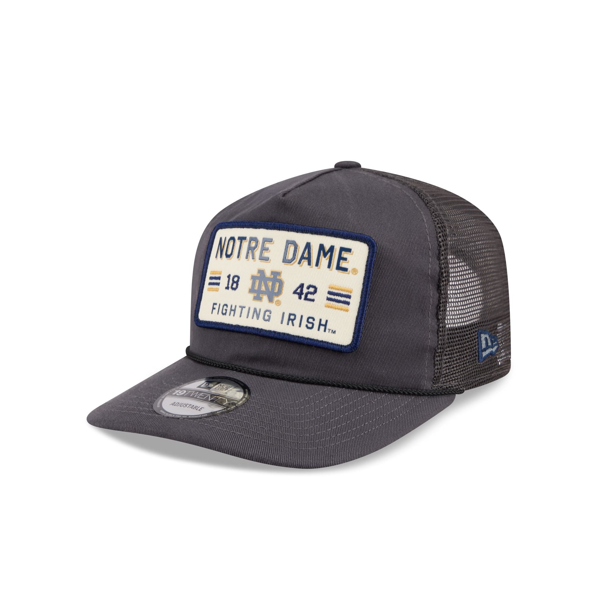 Notre Dame Fighting Irish Washed Graphite 19TWENTY Trucker Hat