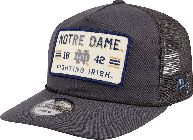 Notre Dame Fighting Irish Washed Graphite 19TWENTY Trucker Hat