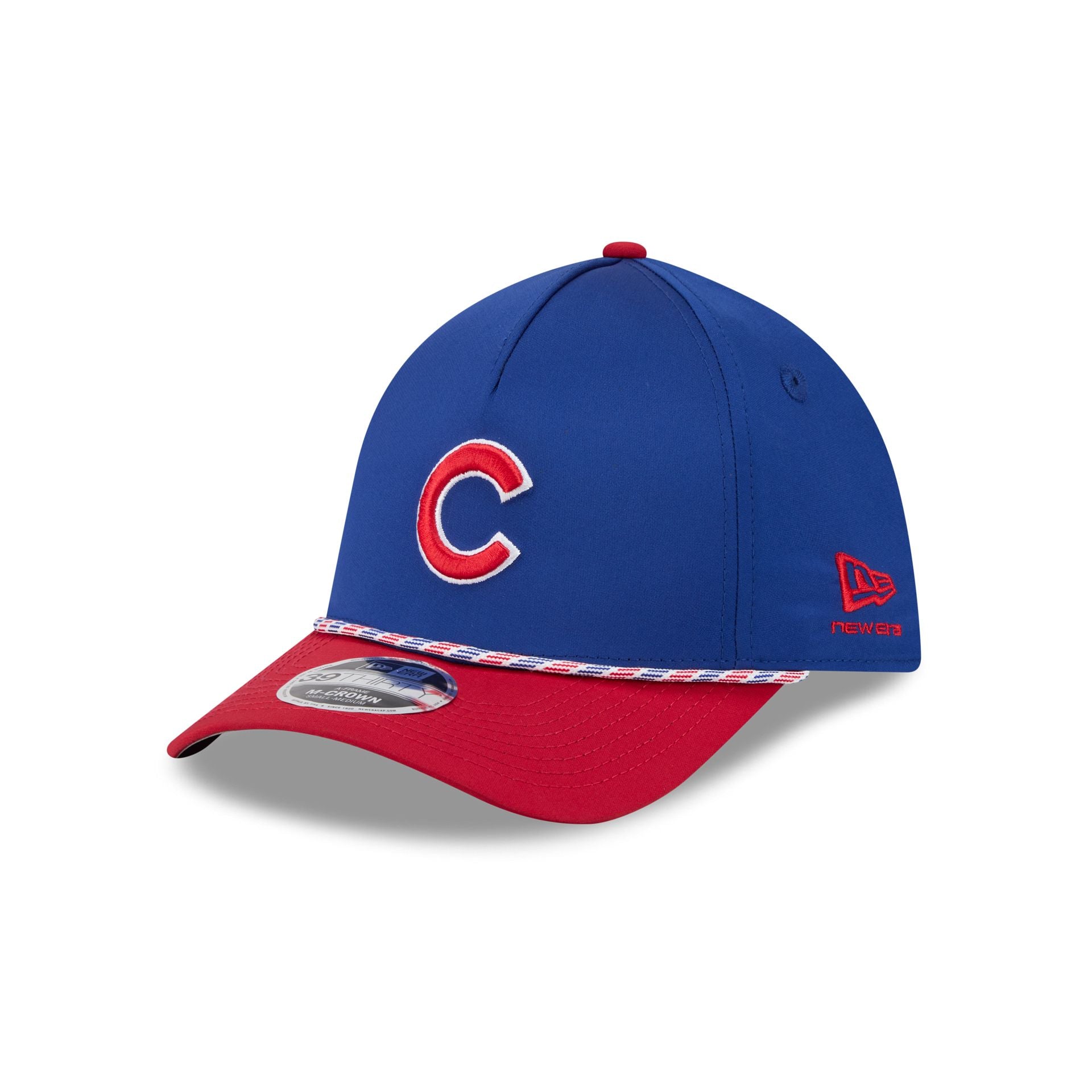 Chicago Cubs Rope 39THIRTY M-Crown A-Frame Stretch Fit Hat