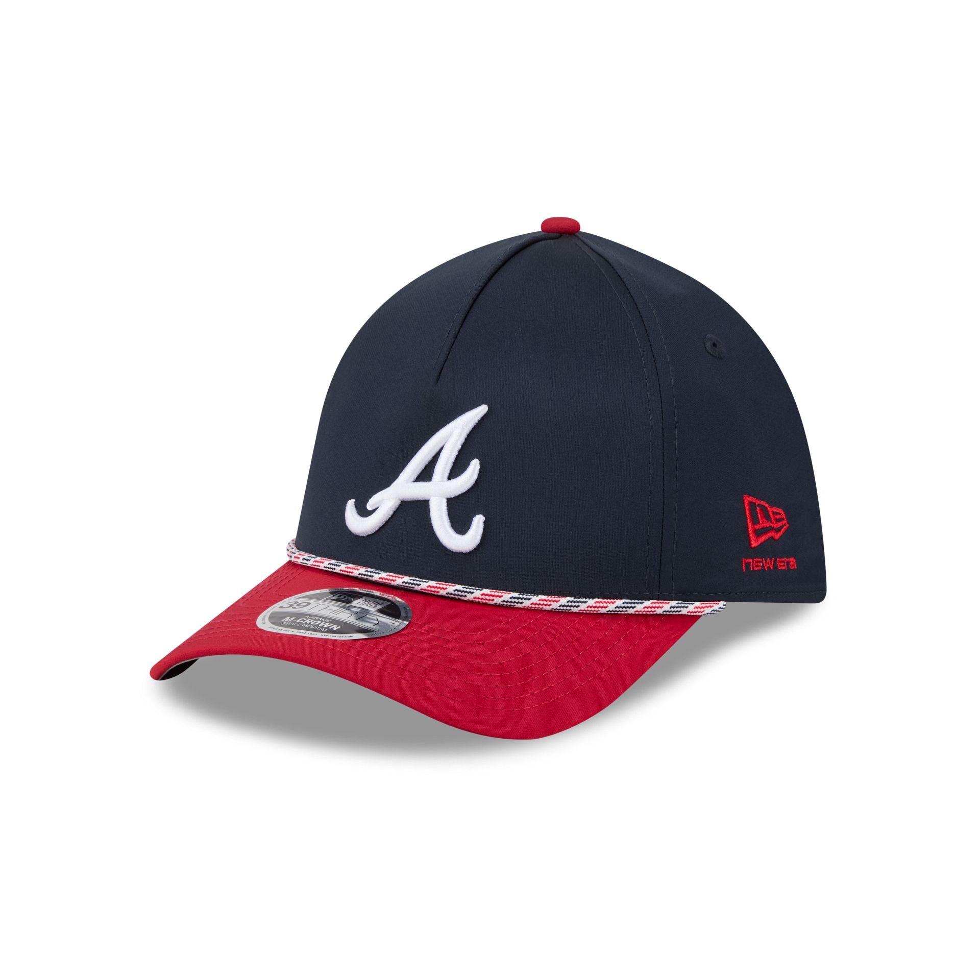 Atlanta Braves Rope 39THIRTY M-Crown A-Frame Stretch Fit Hat