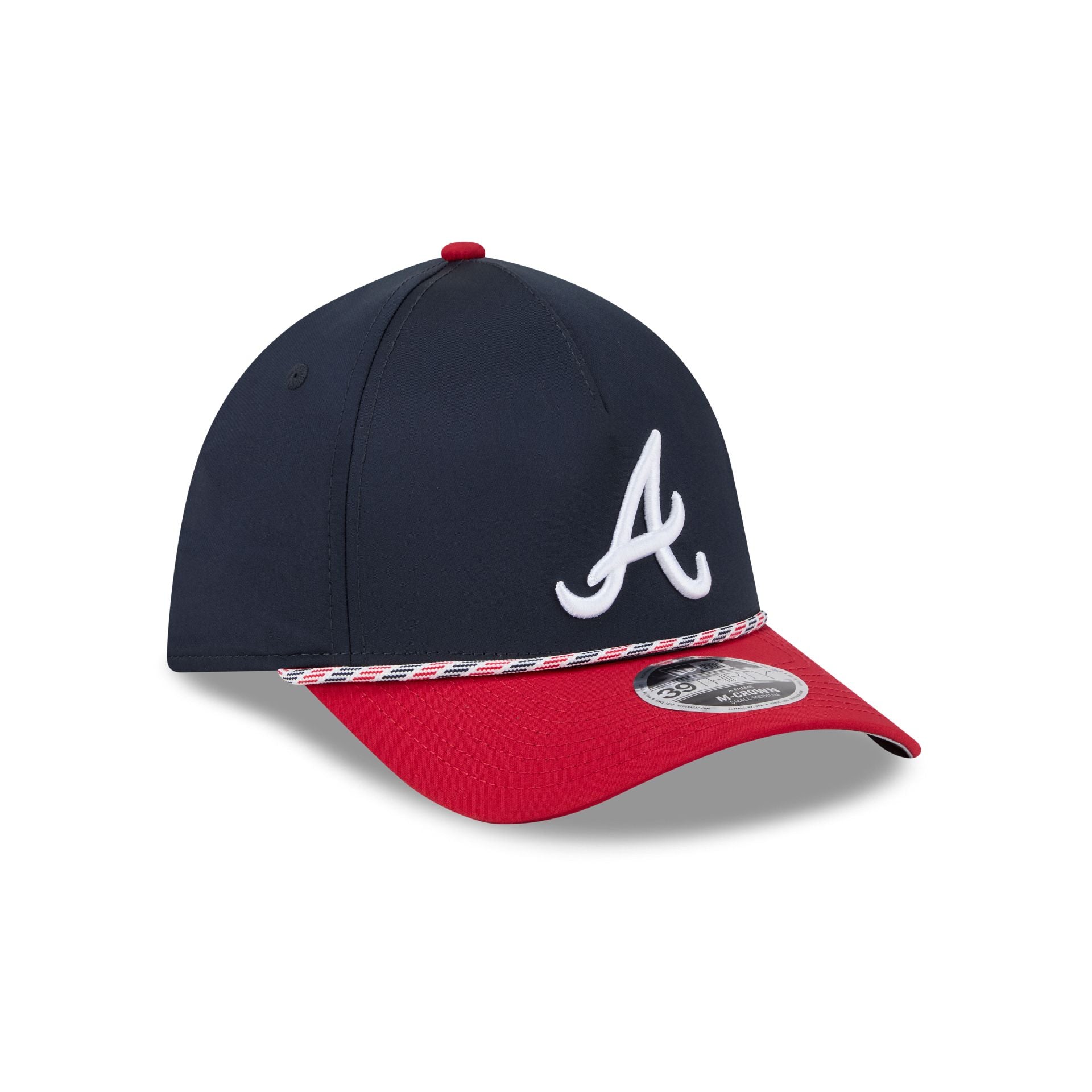 Atlanta Braves Rope 39THIRTY M-Crown A-Frame Stretch Fit Hat