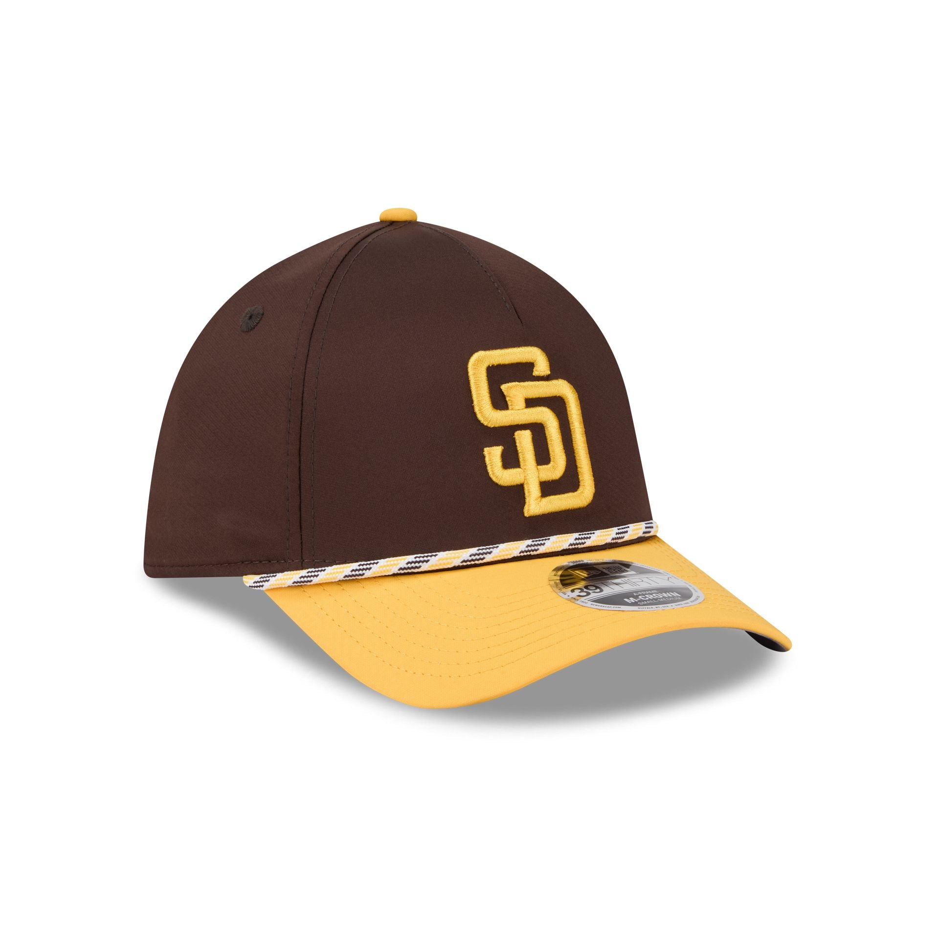 San Diego Padres Rope 39THIRTY M-Crown A-Frame Stretch Fit Hat