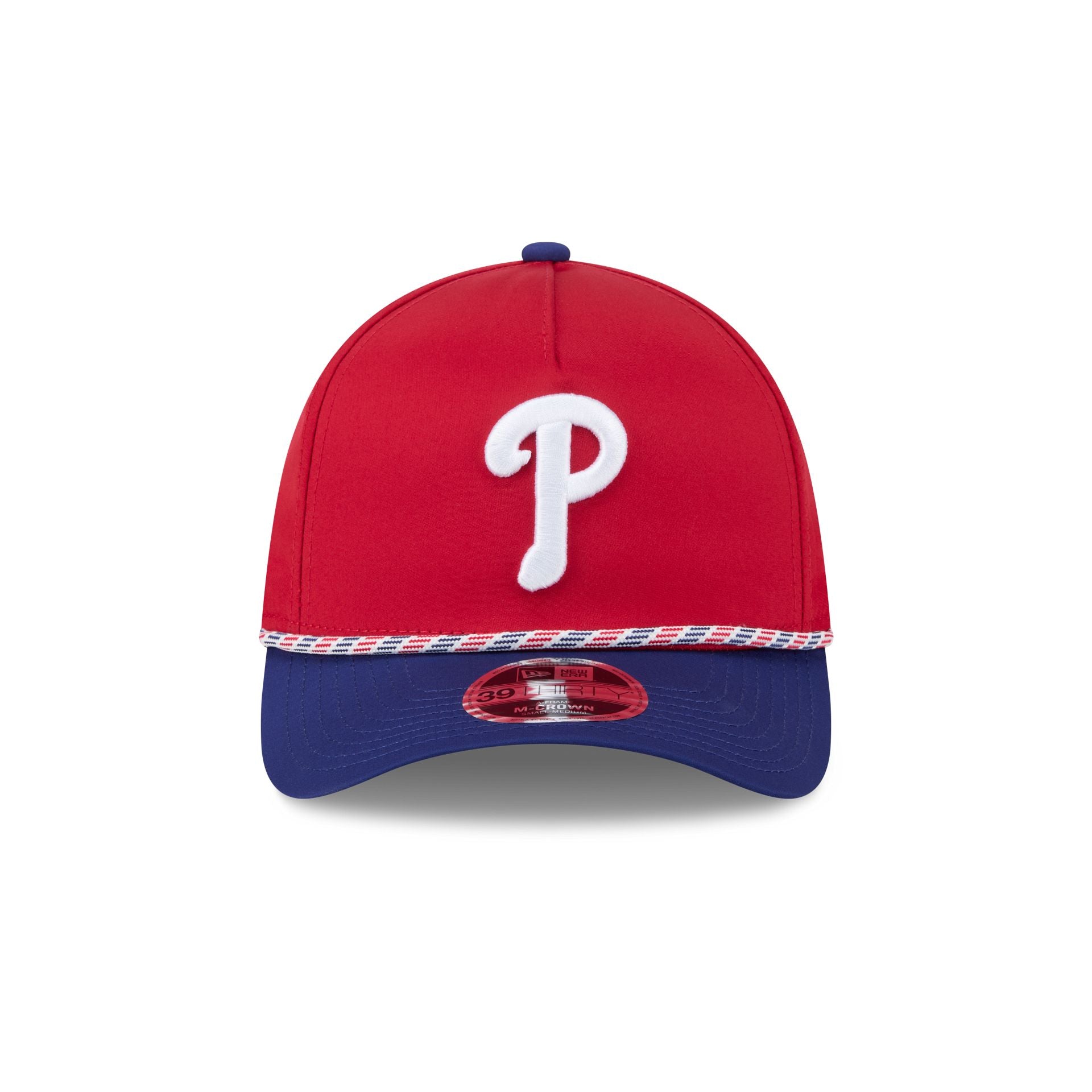 Philadelphia Phillies Rope 39THIRTY M-Crown A-Frame Stretch Fit Hat