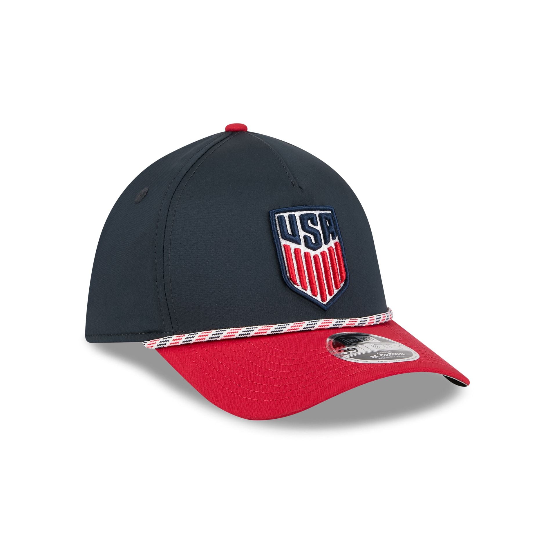 US Soccer Men's National Team Rope 39THIRTY M-Crown A-Frame Stretch Fit Hat